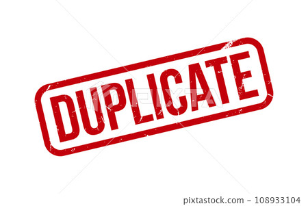 Duplicate Rubber Stamp Seal Vector 108933104