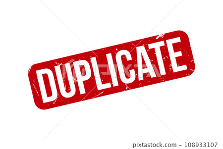 Duplicate Rubber Stamp Seal Vector 108933107