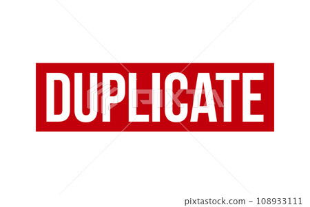 Duplicate Rubber Stamp Seal Vector 108933111