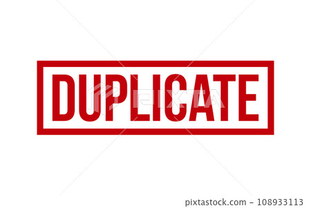 Duplicate Rubber Stamp Seal Vector 108933113