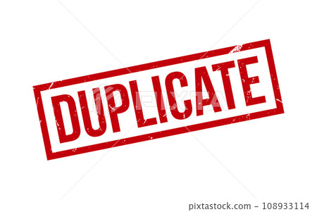 Duplicate Rubber Stamp Seal Vector 108933114