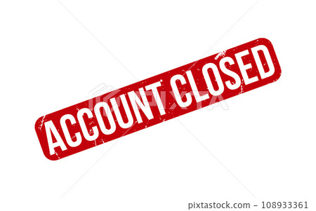 Account Closed Rubber Stamp Seal Vector Account Closed Rubber Stamp Seal Vector 108933361