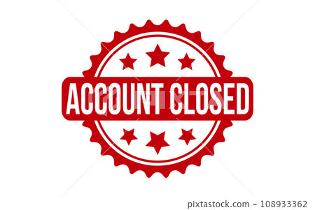 Account Closed Rubber Stamp Seal Vector 108933362