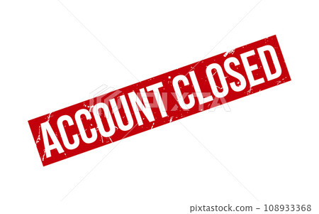 Account Closed Rubber Stamp Seal Vector 108933368