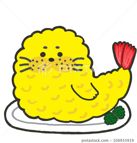Seal that became fried shrimp Seal Fried shrimp food 108933919