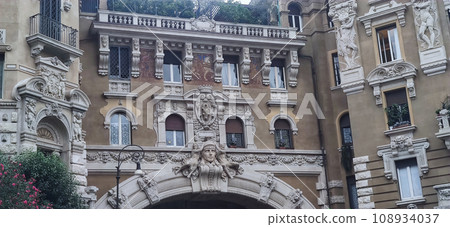 Quartiere Coppede, fun and magical architecture built 1913-1927, by architect Gino Coppede, Rome, Italy 108934037