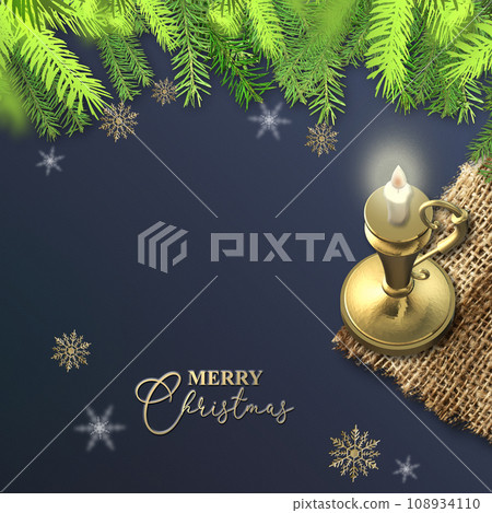 New Year design with candle 108934110