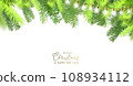 Postcard Xmas border invitation template 108934112