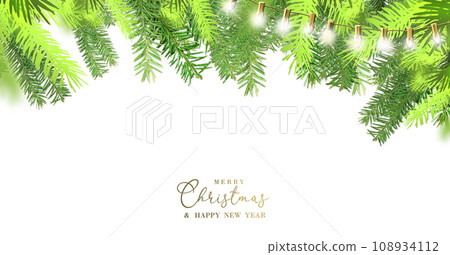 Postcard Xmas border invitation template 108934112
