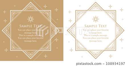 金色框架設計。古董或復古風格的裝飾。標題和邊框設計集 金色框架設計。古董或復古風格的裝飾。標題和邊框設計集 108934197