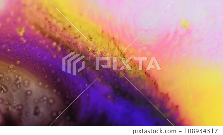 Paint splash glitter mist texture color ink wave 108934317