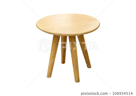 Tables furniture of wood, interior wooden desks isolated 108934514
