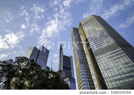 View on the financial district in Frankfurt city, Germany 108934594