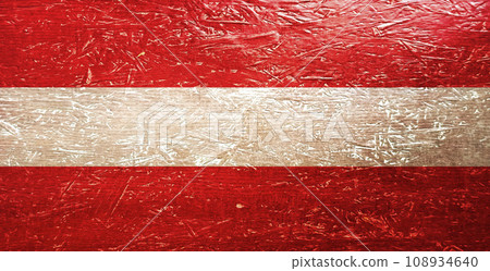 Austria flag on scratched surface. Austrian flag on textured background Austria flag on scratched surface. Austrian flag on textured background 108934640