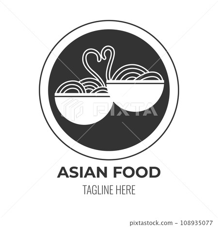 LOGO icon asian food cafe isolated vector design 108935077