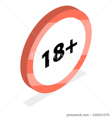 3D Isometric Flat Vector Set of Sensitive Content Signs. Item 1 3D Isometric Flat Vector Set of Sensitive Content Signs. Item 1 108935370