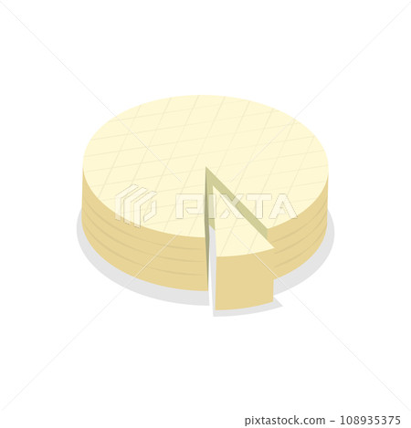3D Isometric Flat Vector Set of Organic Dairy Products. Item 1 108935375