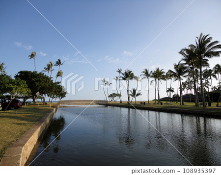 Kahala Beach Park stream and bridge 108935397