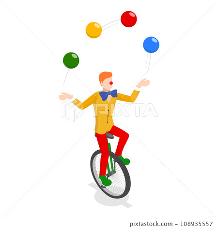 3D Isometric Flat Vector Set of Circus Characters. Item 5 3D Isometric Flat Vector Set of Circus Characters. Item 5 108935557