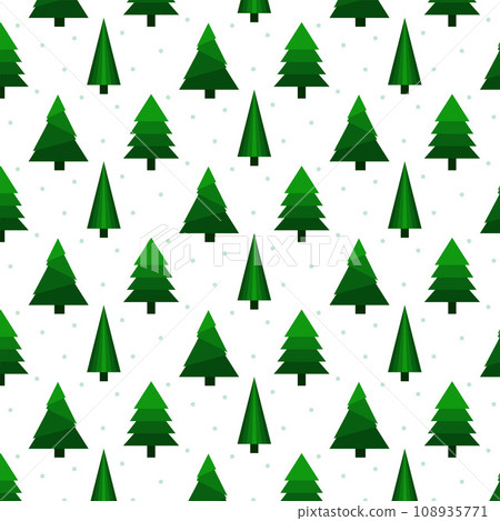 Variaty of a forest green trees a seamless pattern wallpaper 108935771