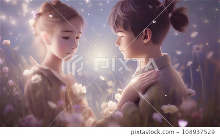 鮮花和戀人AI圖像 鮮花和戀人AI圖像 108937529