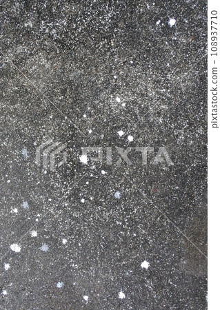 White paint art created on concrete floor by DIY painting 108937710