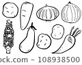 單色蔬菜插圖集 108938500