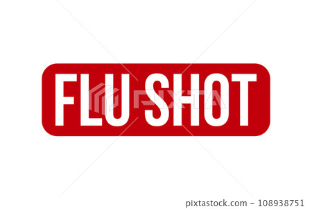 Flu Shot Rubber Stamp Seal Vector 108938751