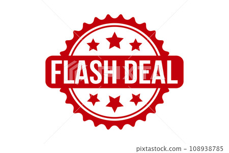Flash Deal Rubber Stamp Seal Vector 108938785