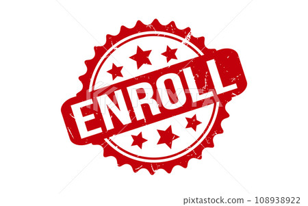Enroll Rubber Stamp Seal Vector Enroll Rubber Stamp Seal Vector 108938922