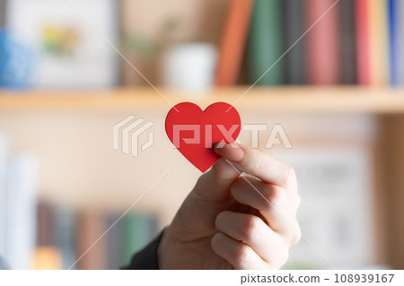Bookshelf and heart craft image 108939167