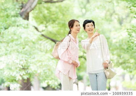 middle-aged women travel women's trip 108939335