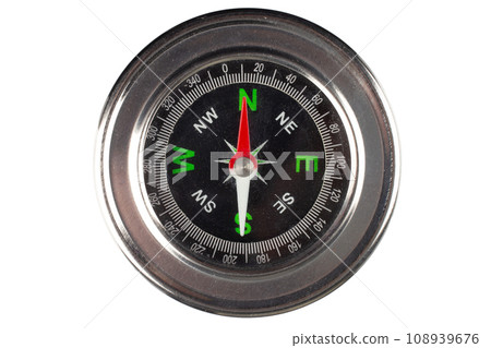 Vintage retro compass on white 108939676
