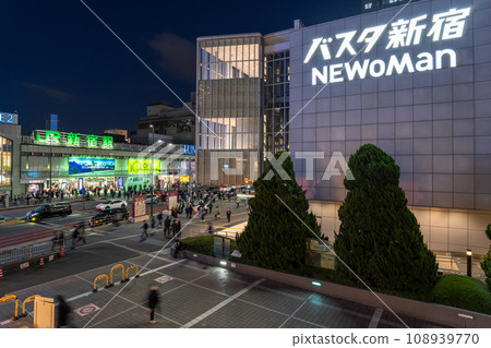 [Tokyo] Shinjuku Station city night view/Shinjuku New South Exit 108939770