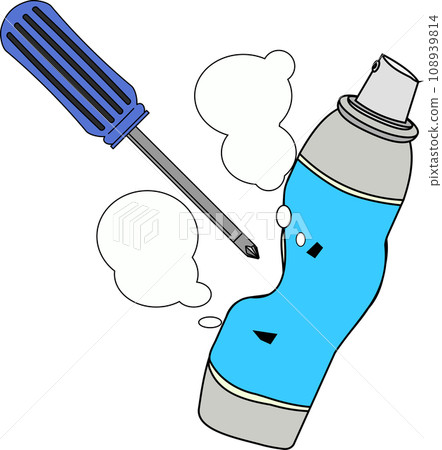 帶有打孔的簡單噴霧罐的插圖 108939814