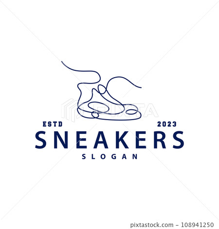 Shoe Logo, Minimalist Line Style Sneaker Shoe Design Simple Fashion Product Brand Shoe Logo, Minimalist Line Style Sneaker Shoe Design Simple Fashion Product Brand 108941250