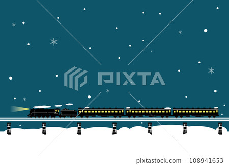 SL in the Snow Postcard Blue Horizontal 108941653