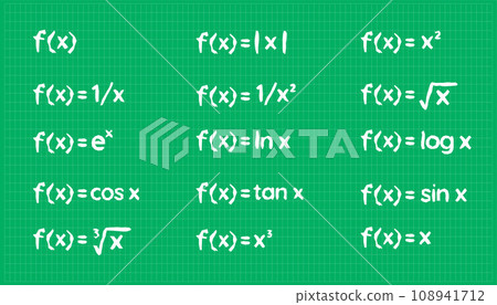 function equation formula fx f(x) icon hand drawn doodle vector illustration collection set. Linear, constant, logarithmic, exponential, square root, logistic, trigonometric function function equation formula fx f(x) icon hand drawn doodle vector illustration collection set. Linear, constant, logarithmic, exponential, square root, logistic, trigonometric function 108941712