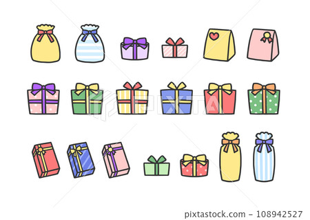 Set of colorful gifts Set of colorful gifts 108942527