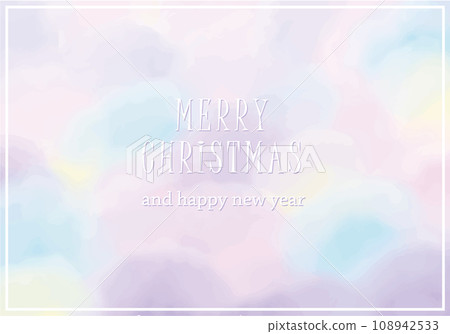 柔和的彩色聖誕卡 108942533