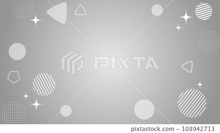 Various shapes spread out Color background Shape white 108942713