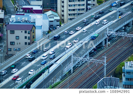 View along Osaka/Hanshin Expressway No. 11 Ikeda Line View along Osaka/Hanshin Expressway No. 11 Ikeda Line 108942991