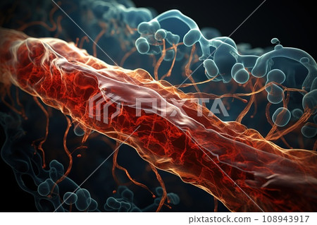 Mitochondria electrn microscopic image, 32k, fine Generative AI 108943917