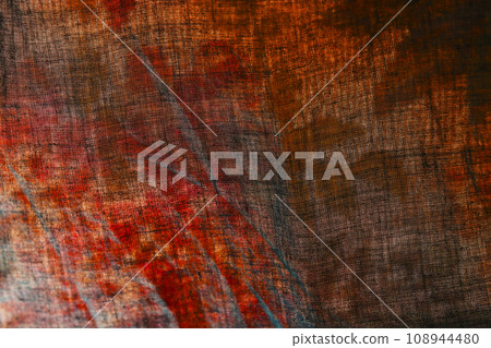 Chic and colorful rough fabric texture dyed red and brown black 108944480