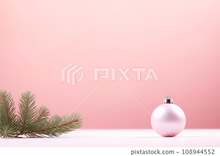 Fir tree and ornaments AI generated image AI image 108944552