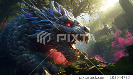 Imaginary dragon welcomes Chinese New Year Imaginary dragon welcomes Chinese New Year 108944783