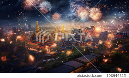 Bangkok Happy New Year Festival and Firework 108944815