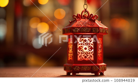 Chinese New Year red lantern 108944819