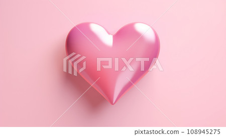 Heart shape on pastel pink background Heart shape on pastel pink background 108945275