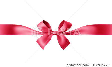 Red ribbon of valentine on the with transparent background 108945278